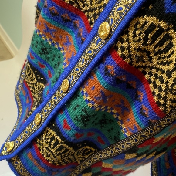 Vrikke Wool Metallic Nordic Cardigan XS #202 - Picture 5 of 13